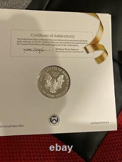 2017-s Us Mint Félicitations One Oz. Amèriccn Eagle Proof Coin Livraison Gratuite
