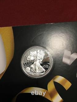 2017-s Us Mint Félicitations Set American Eagle 1oz Silver Proof Coin Coa