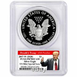 2017-w (2020) Preuve 1 $ Américain Silver Eagle Pcgs Pr70dcam Us Mint Spéciale Issu