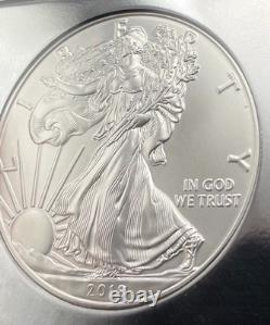 2018 $1 Aigle d’argent Premier jour d’émission NGC MS70 Rare Chrome Foil Core sans tache