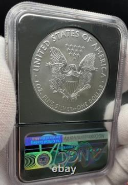 2018 $1 Aigle d’argent Premier jour d’émission NGC MS70 Rare Chrome Foil Core sans tache