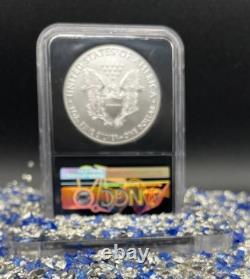 2018 $1 Aigle d’argent Premier jour d’émission NGC MS70 Rare Chrome Foil Core sans tache