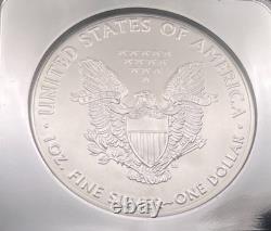 2018 $1 Aigle d’argent Premier jour d’émission NGC MS70 Rare Chrome Foil Core sans tache