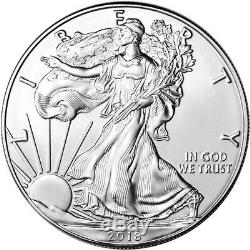 2018 American Eagle Argent (1 Oz) 1 $ 5 100 Rolls Coins Bu Dans 5 Mint Tubes