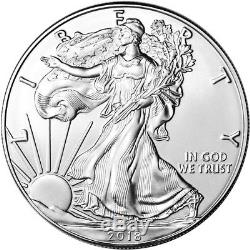 2018 American Silver Eagle (1 Oz) 1 $ 1 Rouleau Twenty 20 Pièces De Bu Dans Un Tube À La Menthe