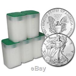 2018 American Silver Eagle (1 Oz) 1 $ 5 Rouleaux De 100 Pièces De Monnaie Dans 5 Tubes De Menthe