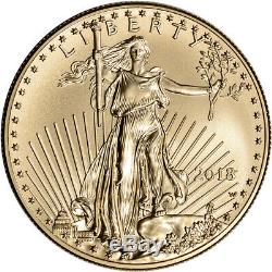 2018-w American Eagle Or Bruni 1 Oz $ 50 Pcgs Sp70 Premier Jour Wp Étiquette Monnaie