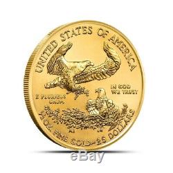 2019 1/2 Oz 25 Dollars Américains Pièce De Monnaie Eagle Coin Gem Bu Fraîche De Menthe