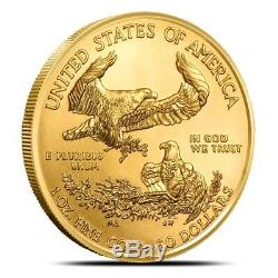 2019 1 Once $ 50 Pièce De Monnaie Américaine Eagle Gold Gem Bu Fraîche De Menthe
