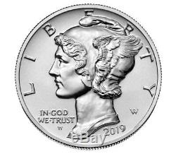 2019 American Eagle Palladium Reverse Proof 1 Oz. Coin Mint Scellé Prévente