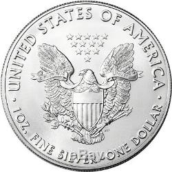 2019 American Silver Eagle 1 Oz $ 1 5 Rouleaux De 100 Pièces De Monnaie Dans 5 Tubes De Menthe