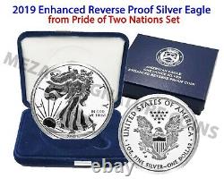 2019 Fierté De Deux (2) Des Nations Us $ 1 American Silver Eagle Seulement West Point Mint