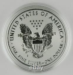 2019 S American Silver Eagle Amélioration De La Preuve Inverse 1 $ Pièce + Box & Coa (sf Mint)