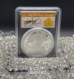 2019 W 1 $ Eagle d’argent FDOI Denver PCGS PR70DCAM Cleveland signé rare 1 sur 213