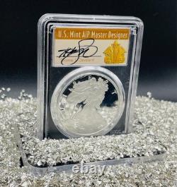 2019 W 1 $ Eagle d’argent FDOI Denver PCGS PR70DCAM Cleveland signé rare 1 sur 213