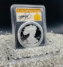 2019 W 1 $ Eagle d’argent FDOI Denver PCGS PR70DCAM Cleveland signé rare 1 sur 213