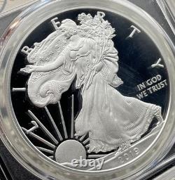 2019 W 1 $ Eagle d’argent FDOI Denver PCGS PR70DCAM Cleveland signé rare 1 sur 213