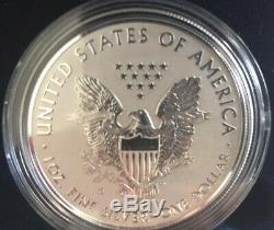 2019-s Amélioré Inverse Preuve 1 $ Américain Silver Eagle Withus Mint Box Ogp & # Coa