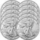 2020 1 Oz Américaine Silver Eagle Coin Brillant Uncirculated Lot De 10