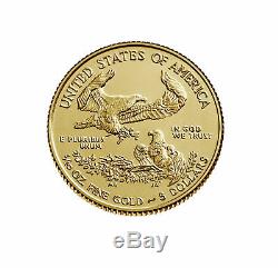 2020 5 $ 1/10 Oz Américaine Gold Eagle Coin. 917 Bu Amende Us Mint