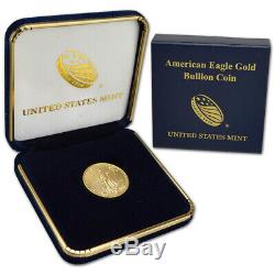 2020 Américaine Gold Eagle 1/4 Oz $ 10 Pièce Bu En U. S. Mint Boîte-cadeau