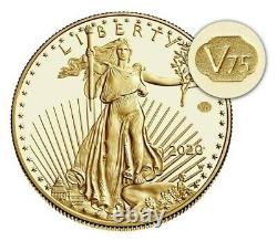 2020 American Gold Eagle V75 Fin De La Seconde Guerre Mondiale 75e Anniv Pièce Confirmée Ordre De Menthe