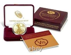 2020 American Gold Eagle V75 Fin De La Seconde Guerre Mondiale 75e Anniv Pièce Confirmée Ordre De Menthe