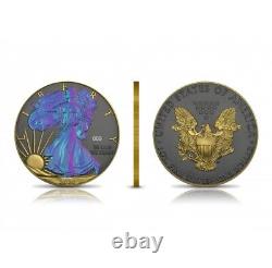 2020 Caméléon 1 oz American Silver Eagle $1 Pièce de monnaie Métaux de l'espace (RARE)