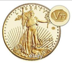 2020 Fin De La Seconde Guerre Mondiale 75e Anniversaire American Eagle Gold V75 Mint Sealed