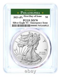 2020 (P) Aigle américain en argent preuve PCGS MS70 Première journée d'émission Urgence FDOI