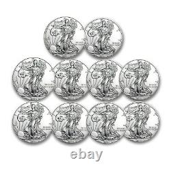 2021 1 Oz American Silver Eagle Bu Lot De 10