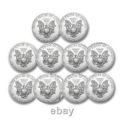 2021 1 Oz American Silver Eagle Bu Lot De 10