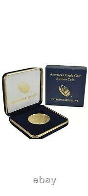 2021 American Gold Eagle 1 Oz Pièce De 50 $ En U.s. Mint Gift Box