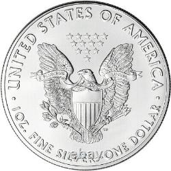 2021 American Silver Eagle 1 Oz $1 1 Roll Twenty 20 Bu Coins In Mint Tube