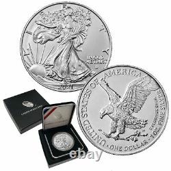 2021 American Silver Eagle 1 Oz Type 2 Pièce À La Monnaie Américaine 1 $ Brillant Non Circulé