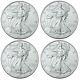 2021 American Silver Eagle Lot De 4 Pièces Bu(type 1) 1 Oz 1 $