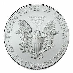 2021 American Silver Eagle Lot De 4 Pièces Bu(type 1) 1 Oz 1 $