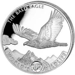 2021 Geiger Mint Silver La Faune Du Monde Aigle À Tête Blanche 1 Oz Coin Roll Of 20
