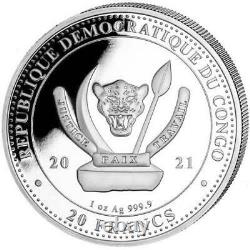 2021 Geiger Mint Silver La Faune Du Monde Aigle À Tête Blanche 1 Oz Coin Roll Of 20