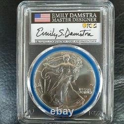 2021 Mint Designer Type 2 Silver Eagle-pcgs Ms70-first Strike-emily Damstra
