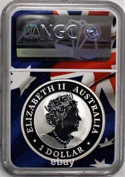 2021 P Australie 1 $ Silver Wedge Tailed Eagle Ngc Ms70 Premier Jour De Production