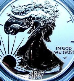 2021 S American Eagle T-2 Enhanced Inverse Silver Proof Ucam Magnifique Pièce #73