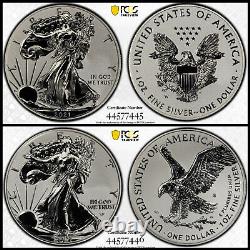2021 S & W Rev Proof Silver Eagle 2 Coin Designer Set Types 1 & 2 Pcgs Pr68/pr69