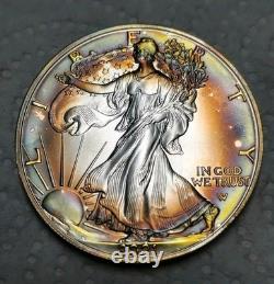 2021 Unc American Silver Eagle 1 once Troy. 999 Argent Fin Type 2 Belle Teinte