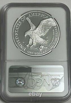 2021 W 1 $ T-2 Ngc Pf70 Ultra Cameo Proof Silver Eagle Landing Great Eye Appeal