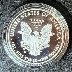 2021 W 1 oz Argent Aigle Américain Type 1 dans sa Boîte Originale de la Monnaie avec Certificat d'Authenticité 21EA