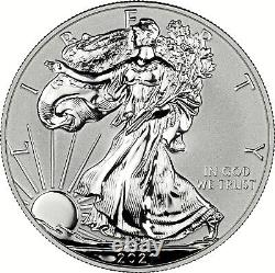 2021 W REVERSE PROOF SILVER EAGLE NGC PF69 T1 Une pièce du jeu de designer