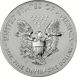 2021 W REVERSE PROOF SILVER EAGLE NGC PF69 T1 Une pièce du jeu de designer