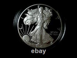 2021 W U Mint American Proof 99,93 % Argent Eagle Dollar Type-1 Article 102