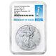 2021 (p) $1 American Silver Eagle Ngc Ms70 Production D'urgence Ied Première Étiquette